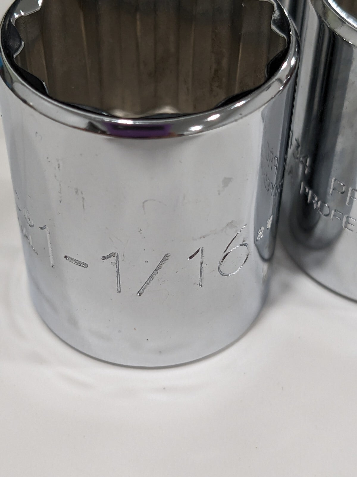 PROTO Hand Socket: 1/2" Drive, 1-1/16" Socket, 12-Point Qty 5 J5434