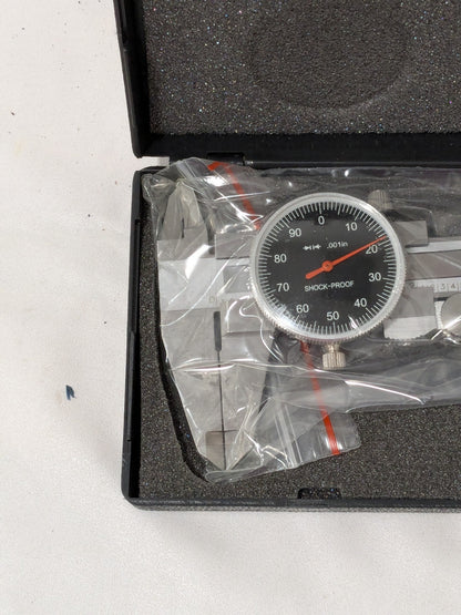 Dial Caliper: 6", 0.001" Graduation, 0.1" per Revolution, Steel J