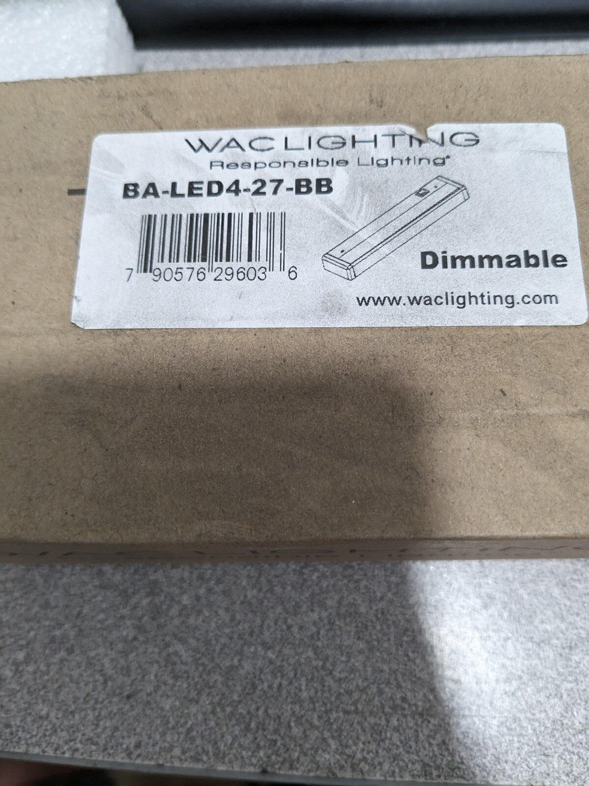 WAC Under Cabinet Lighting 4Lt LED Light Bar 2700K Brushed Bronze BA-LED4-27-BB