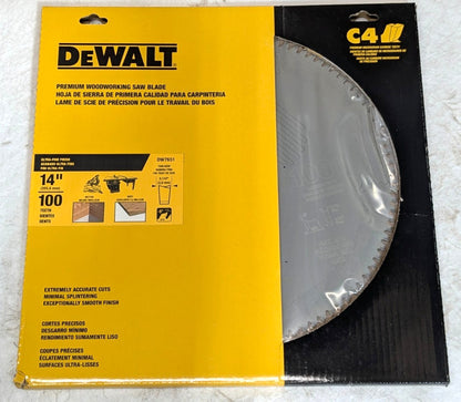 *2 Pack* Dewalt 14" Saw Blades  Ultra Fine 100 Tooth for 1" Arbor  DW7651