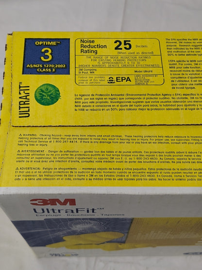 3M Earplugs: 25 dB, Foam, Flanged, Push-In, Corded Qty 50 7000002322