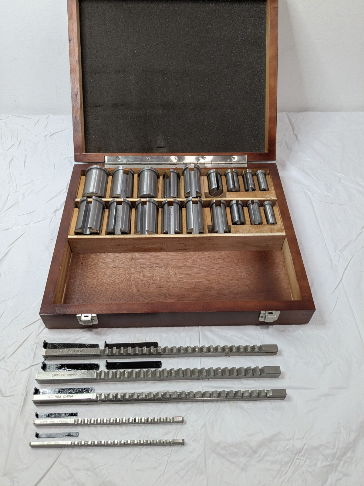 30 Piece Keyway Broach Set 1/8" to 3/8" Keyway Width Style B & C 1395-0730