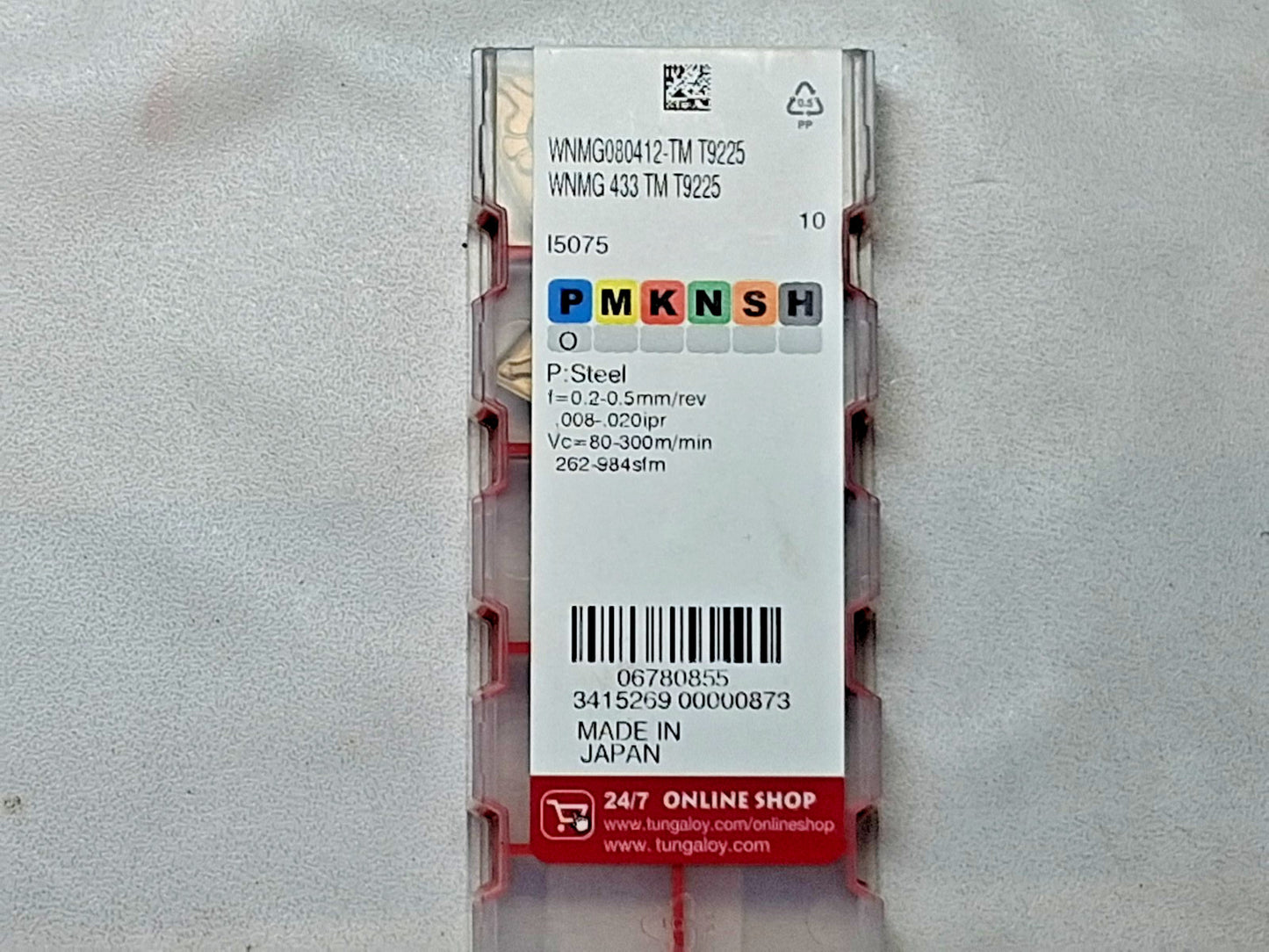 Tungaloy Carbide Turning Inserts QTY5 WNMG 433 TM T9225 6780855