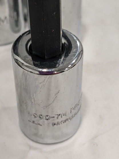 PROTO Hand Hex Bit Socket: 3/8" Drive, 7 mm Hex Qty 6 J4990-7M