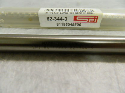 SPI Combined Drill &amp; Countersink #4-1/2 x 5" OAL HSS QTY 2  00490524