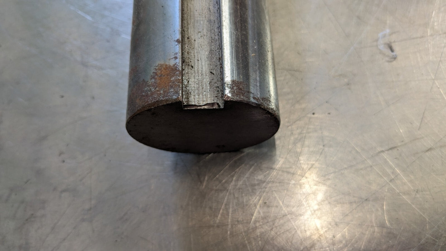 Round Linear Shafting 2.19" Dia 48" OAL Steel 1/2" Key 2.19K1045ST-3