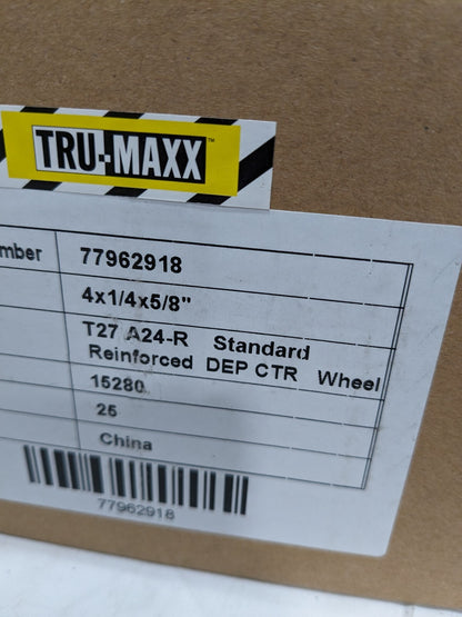 TRU-MAXX Depressed-Center Wheel: Type 27, 4" Dia, 1/4" Thick, 5/8&quot