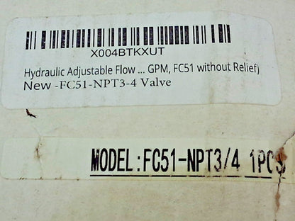 Pro Hydraulic Flow Control Valve 3/4 NPT 3,000 PSI Max Pressure 252571