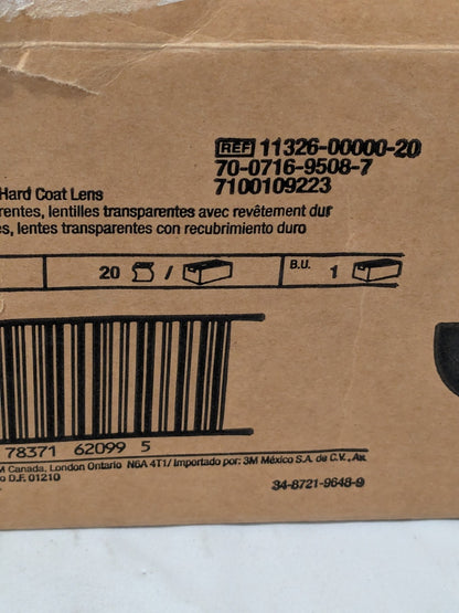 3M Safety Glasses: Scratch-Resistant, Polycarbonate, Clear Box of 19 7100110886