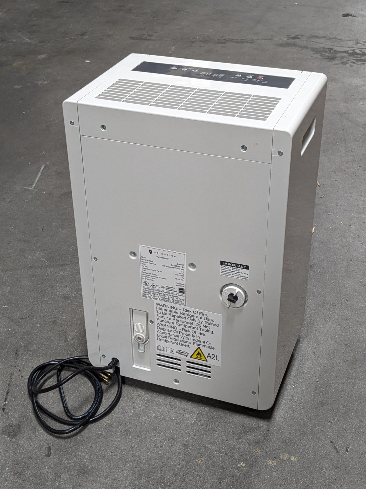 Friedrich Portable Dehumidifier w/ Drain Pump 50 Pint Cap. 115v Parts / Repair
