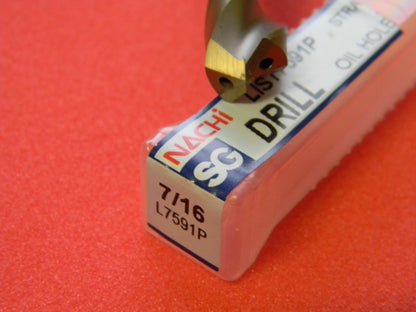 Nachi 7591P 7/16" Oil Hole 5D Fax Straight Shank Powder Metal SG Coated Dri