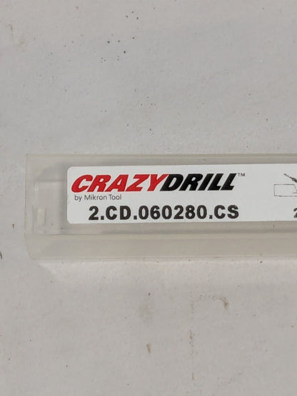 Mikron Coolant Fed Drill CrazyDrill Cool 0.75 - 6.00mm Diam 2.CD.060280.CS