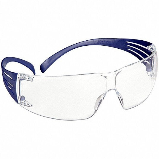 3M Frameless Safety Glasses Anti-Fog Clear Lenses Qty of 15 SF201SGAF-BLU