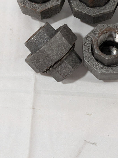 Ward Black Union: 3/4", Threaded Malleable Iron, Class 150, 5 PACK 13392