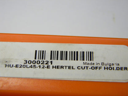 Hertel 20mm LH Indexable Grooving Cutoff Toolholder HU-E20L45-12-E 3000221