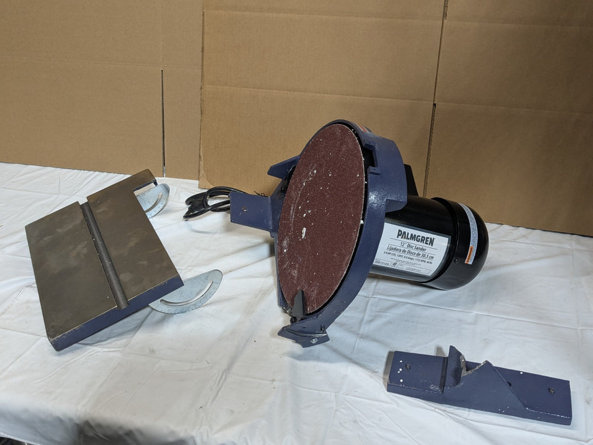Palmgren Bench Top Disc Sander 12" Diameter 3/4 HP 120v 9681312 Parts / Rep