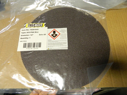 TRU-MAXX 12" Dia, 60 Grit, Aluminum Oxide Medium Grade Qty 80 78281045