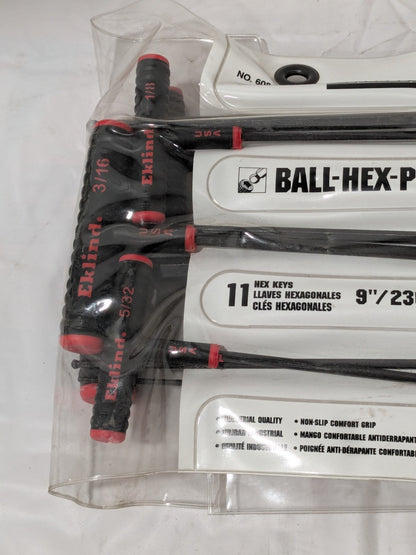 EKLIND 11 Piece T-Handle Ball End Hex Key Set 60811