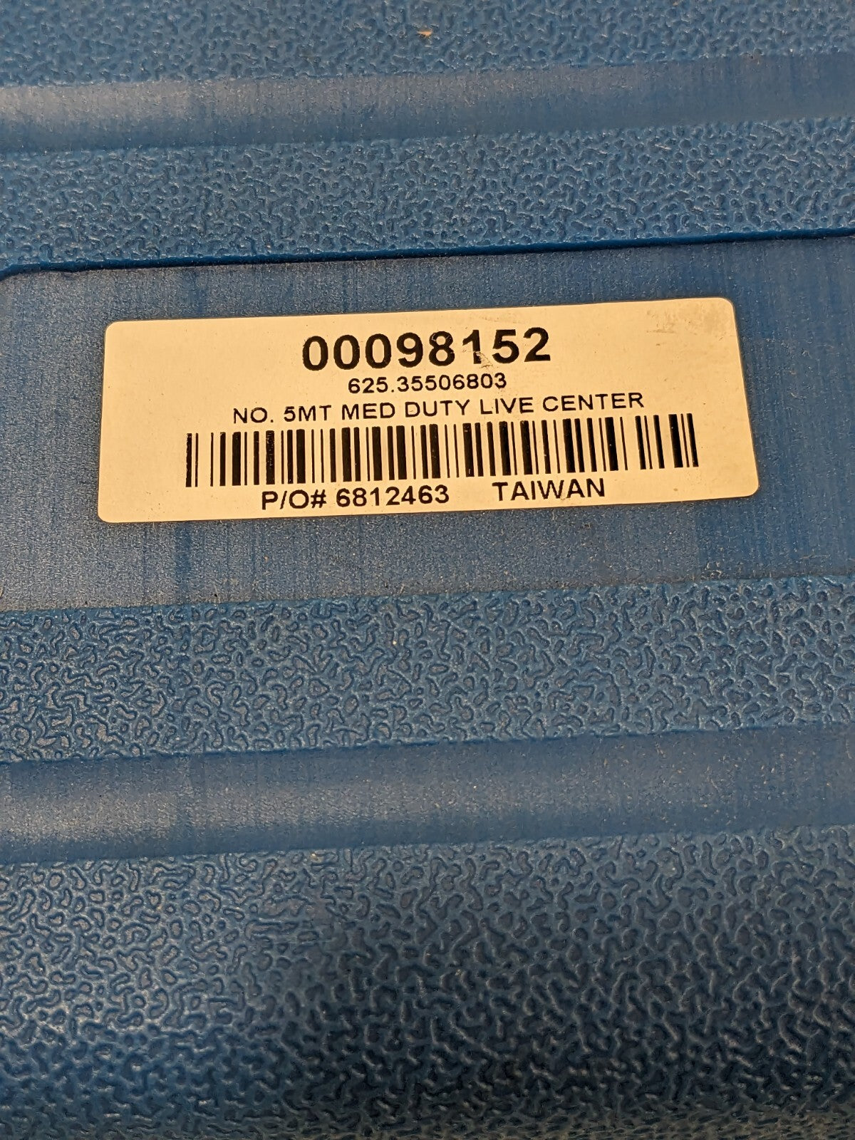 Live Center: Taper Shank, 2-9/32" Head Dia, 1,590 lb Workpiece 625.35506803