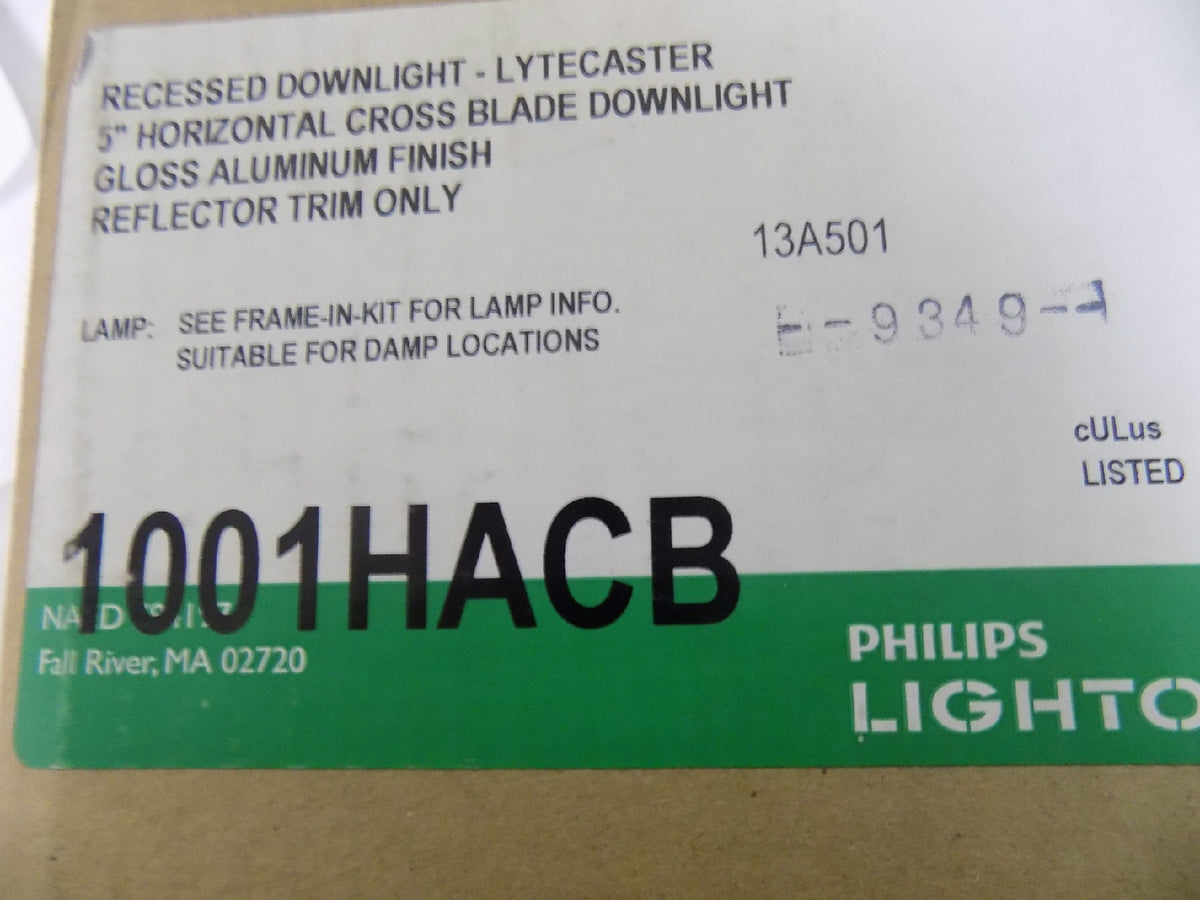 Philips Lightolier Aluminum Reflector Trim 5" Horizontal Crossblade 1001HAC