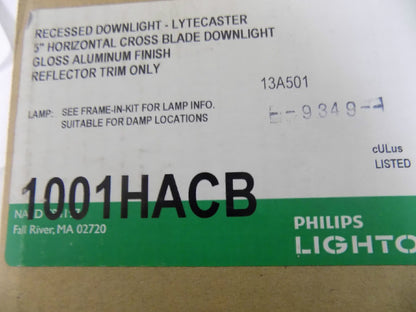 Philips Lightolier Aluminum Reflector Trim 5" Horizontal Crossblade 1001HAC