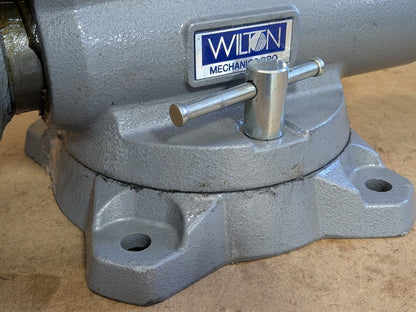 Wilton Mechanics Pro Bench Vise w/ Swivel Base 8" Jaw Width 8-1/2" Opening