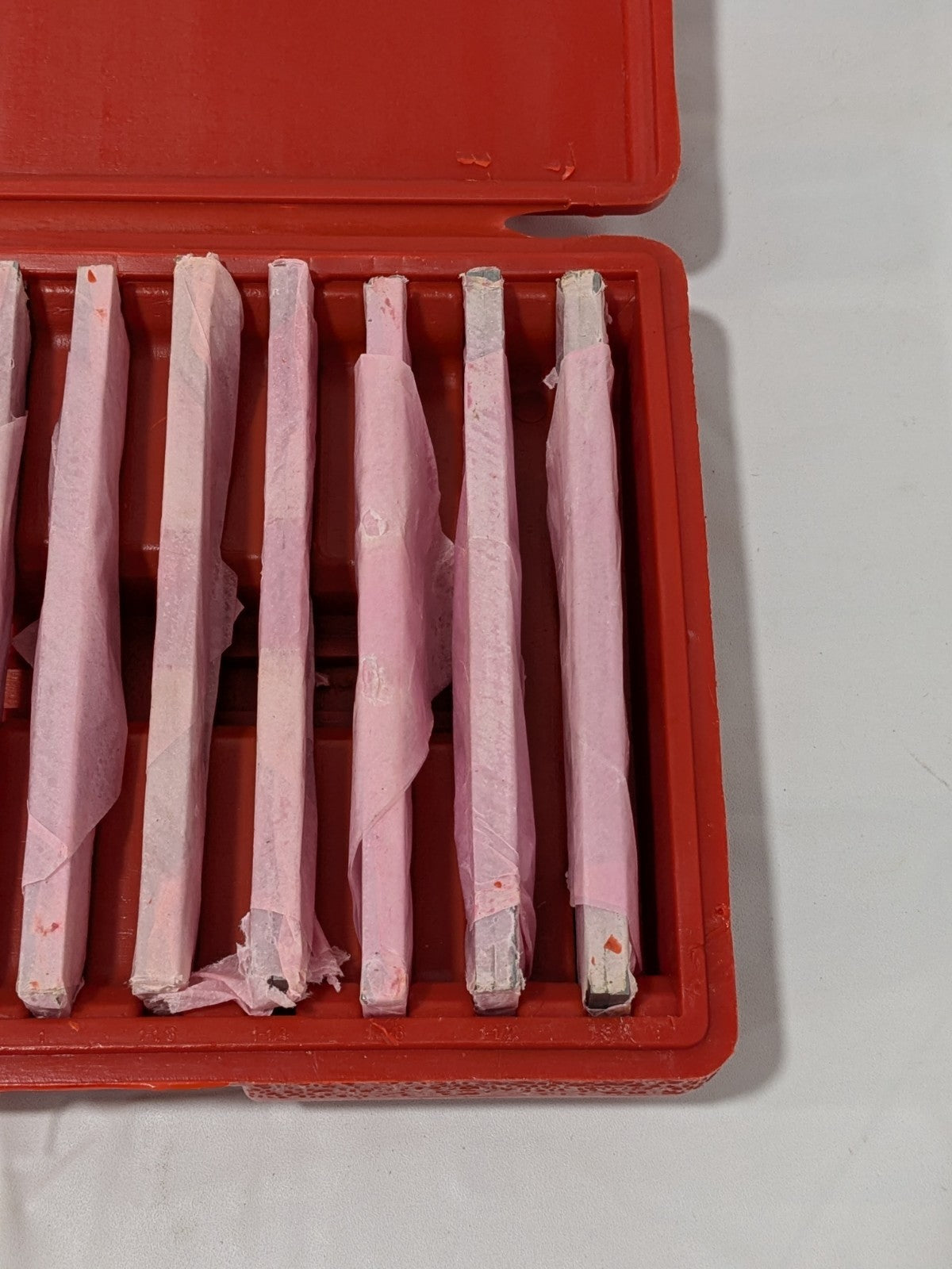 16 Pc Alloy Steel Thin Parallel Set 6" Long x 1/8" Thick 637-7030 INCOMPLETE