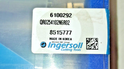Ingersoll Cutting Tools Indexable Insert Drill QR0254102N6R02 6100292