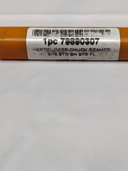 HERTEL Chucking Reamer: 5/16 Dia, 3-1/4 OAL 79890307