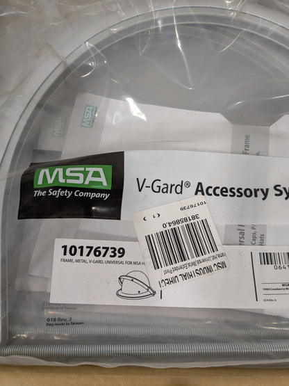 MSA Facepiece V-Gard Metal Frame: Aluminum, Silver Box of 9 10176739