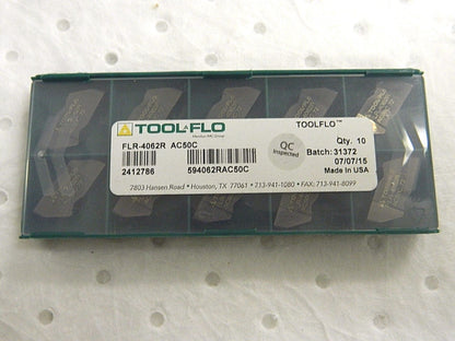 Tool-Flo Carbide Double Grooving Inserts 0.125"W Grade AC50C Qty 10 594062R