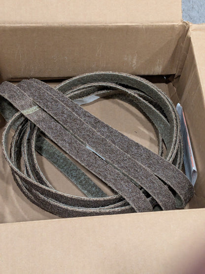 (9) Norton Abrasive Belt: 1" Wide, 30" OAL, 50 Grit, Aluminum Oxide 66261019801