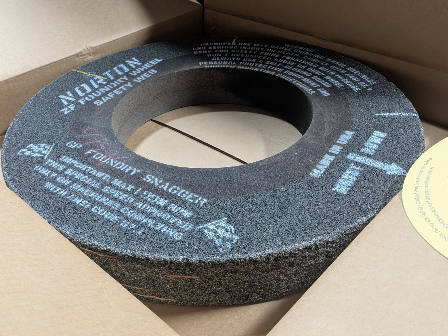 Norton GP Foundry Snagger Grinding Wheel 24" x 3" x 12" Type 01 Straight