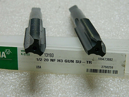 Widia 1/2-20 UNF 3B 3 Flute Oxide Finish HSS Spiral Point Tap QTY 2  13193