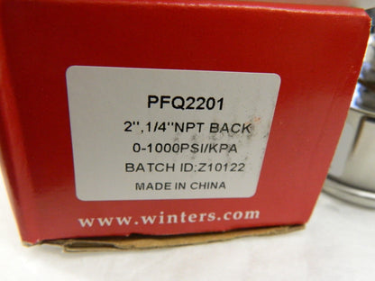 Pressure Gauge qty 2 : 2" Dial, 100 psi, 1/4" Thread, NPT,  WS-PE-GAGE-145
