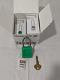 Master Lock Lockout Padlock: Keyed Different, Thermoplastic Box of 6 410GRN