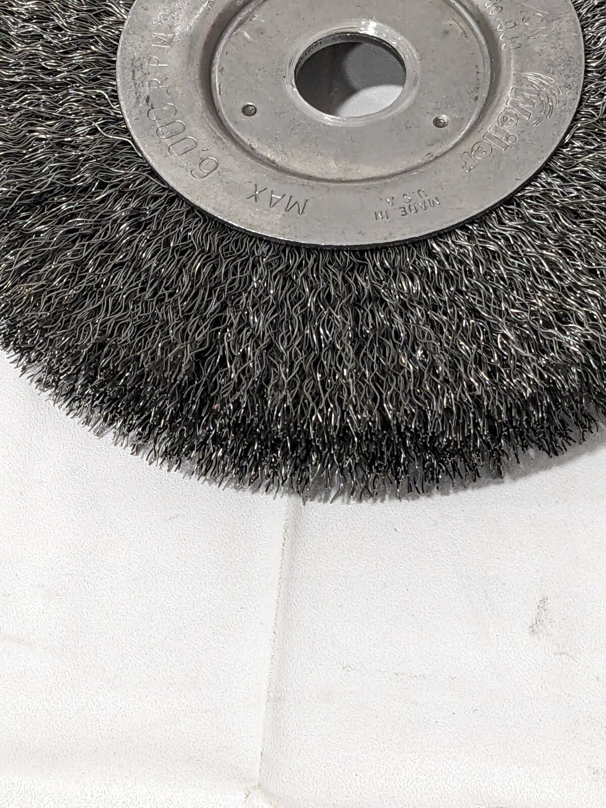 WEILER Crimped Wheel Brush: 6" Wheel Dia, 1/2" Face Width 01068