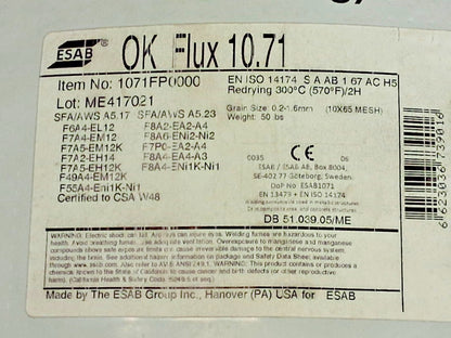 ESAB OK Flux 10.71W 50 lb Flux Pack 1071WFP000