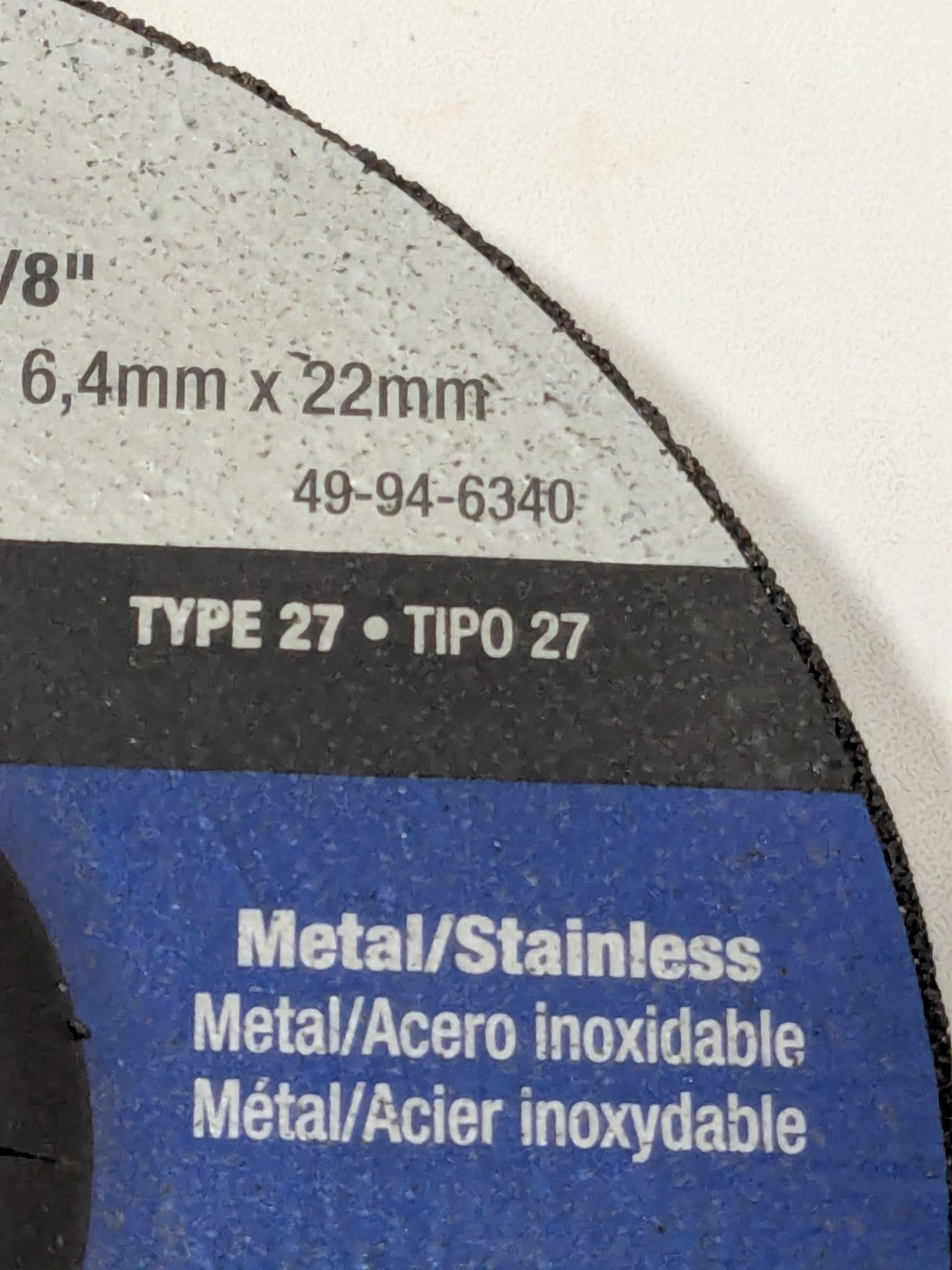 (5) Milwaukee Depressed-Center Wheel: 6" Dia, 1/4" Thick, 7/8" Hole 49-94-6340