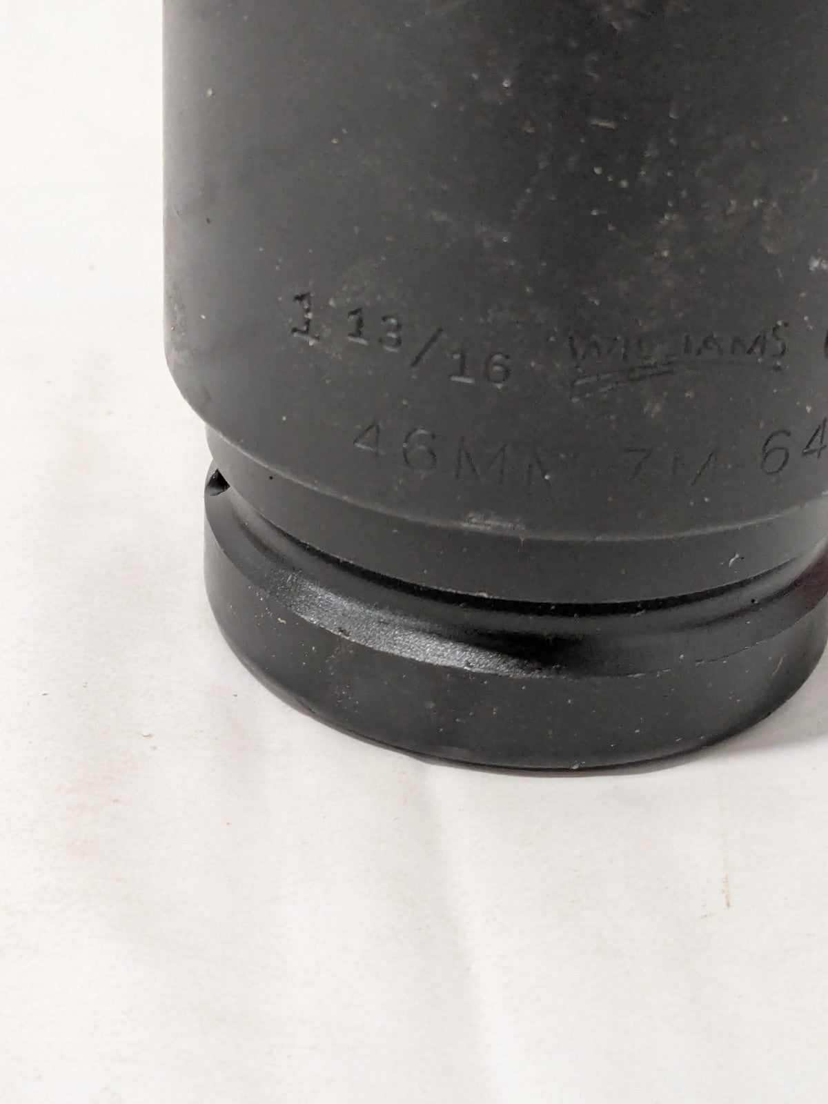 Williams Impact Socket: 1" Drive, 1-13/16" Socket, Hex Drive JHW7-658