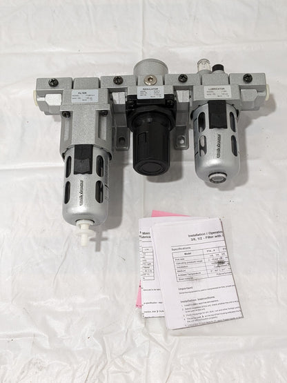 PRO-SOURCE 3 Pc. FRL Combination Unit: 1/4 NPT, Intermediate 1630002550PRO