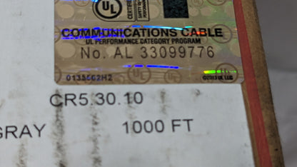 Carol Helix/Hi-Temp Cat 5e Riser Gray 4PR 24AWG Approx 1000 Ft/18 Lbs CR5.30.10