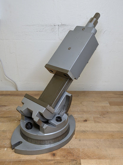 Precision 2-Axis Machine Vise w/ Swivel Base 4" Jaw Width 4" Opening C