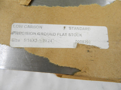 Precision Low Carbon Steel Flat Stock 24-1/2" x 3-1/2" x 5/16", A