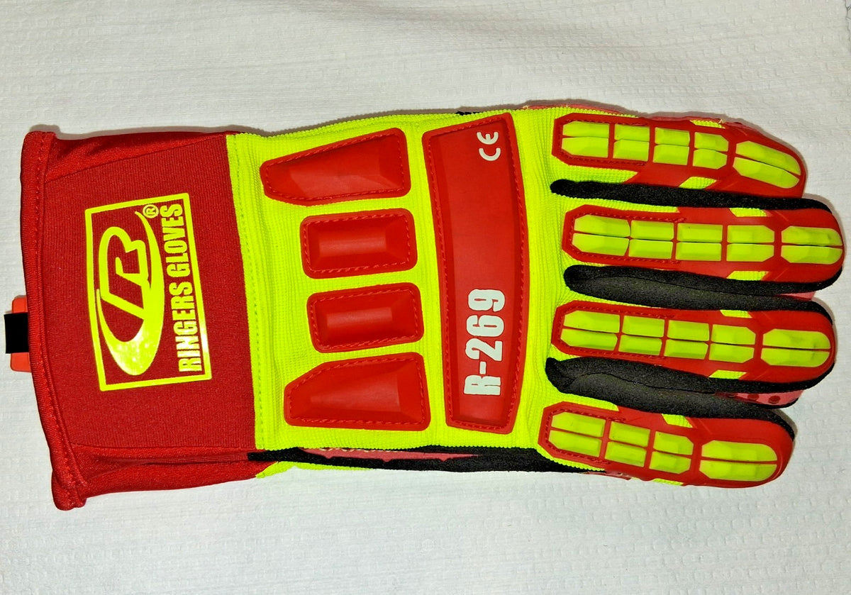 Ringers HI-VIS Synthetic Leather Extended Airprene Wrist Gloves Small/8 R269