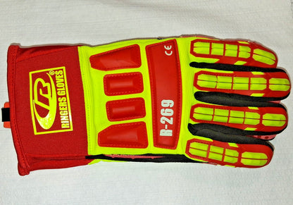 Ringers HI-VIS Synthetic Leather Extended Airprene Wrist Gloves Small/8 R269