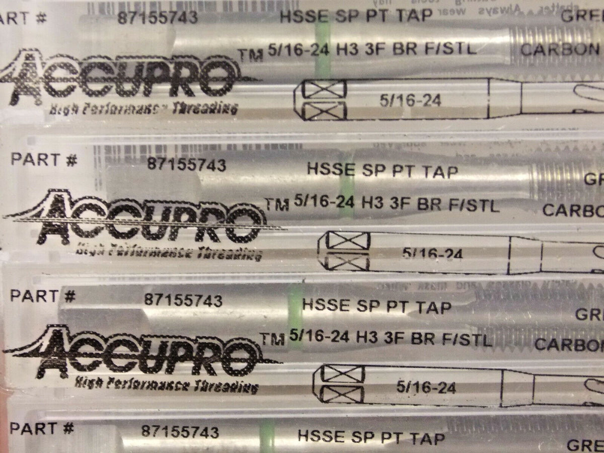 Accupro Spiral Point Taps HSS 5/16-24 UNF H3 3FL Qty 5 87155743