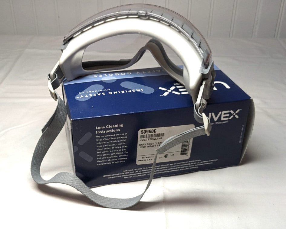 UVEX Stealth  Gray With Clear XTR Lens Safety Goggles  *QTY 2*  S3960C