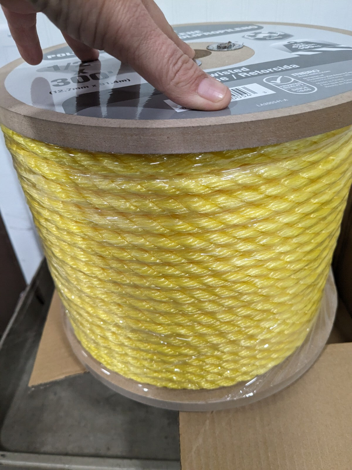 MIBRO Rope; 1/2"X300' YLW POLYPROPLN TWIST ROPE 300541TV