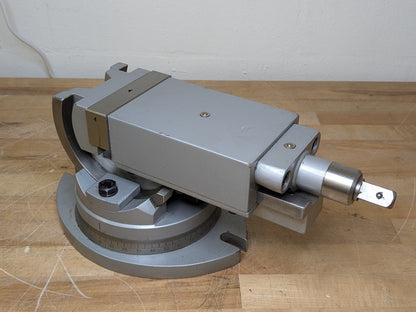 Precision 2-Axis Machine Vise w/ Swivel Base 4" Jaw Width 4" Opening C